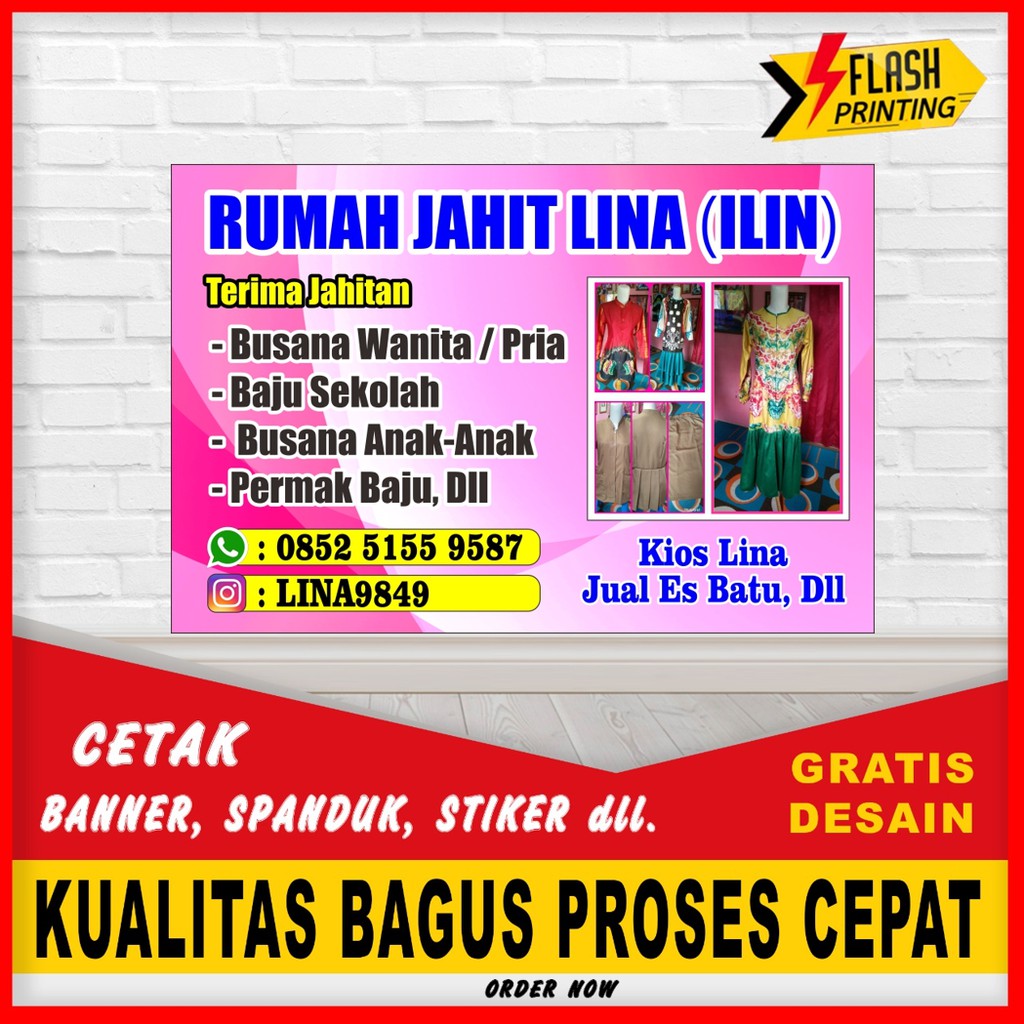 Benangmenjahitjahitjahitankeahlianmodetekstiljarumkain · merajut, menjahit, gadis, perempuan. Spanduk Spanduk Konter Spanduk Custom Spanduk Warung Spanduk Tailor Penjahit Shopee Indonesia