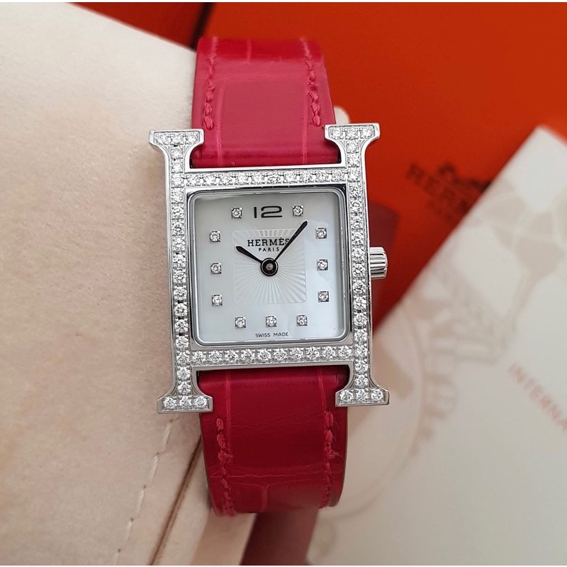 hermes h hour diamond case ladies shopee indonesia on hermes women's watch band