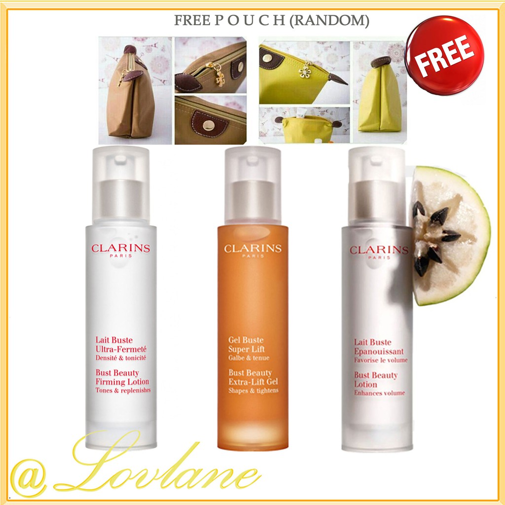 This refreshing gel delivers an immediate lifting effect — visibly improving the shape of the bust area · vu sua extract helps firm, tone and smooth — promoting . Jual Clarins Bust Beauty Extra Lift Gel 15ml 50ml Bust Beauty Lotion 50ml Bust Beauty Firming Lotion 50ml Indonesia Shopee Indonesia