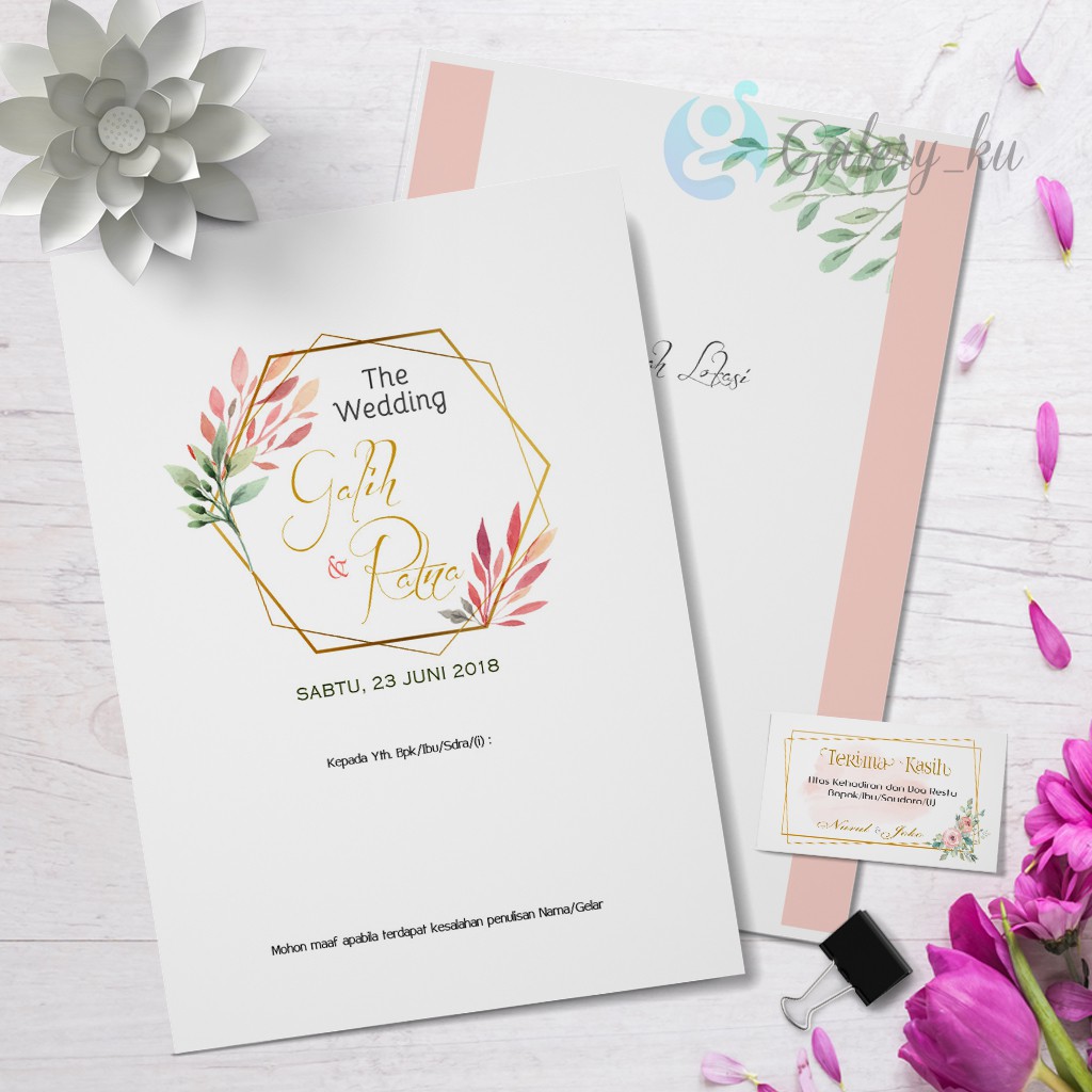 By admin selasa, 02 juni 2020 add comment edit. Undangan Pernikahan Bunga Pink Simple Unik Lucu Cantik Cepat Murah Terbaru Tebal Shopee Indonesia