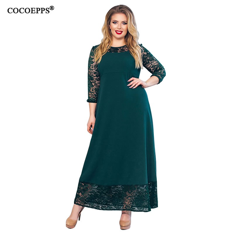 Atasan Wanita Jumbo Model Terbaru Large Szie Dreses 2018 Summer Women Lace Long Dress Big Size Shopee Indonesia