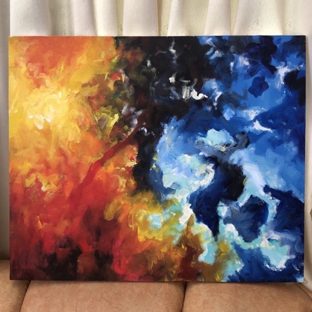 Lukisan abstrak itu menunjuk kepada wujud yang . Lukisan Abstrak Galaxy 50 X 60 Cm Acryliq Shopee Indonesia