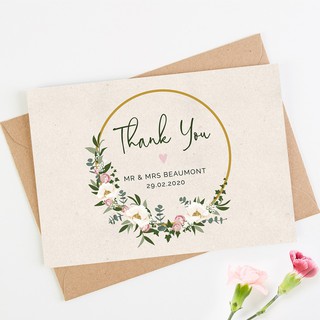 Thankyou Card Olshop Custom Thanks Card Kartu Ucapan Terimakasih Souvenir Pernikahan Gift Card Shopee Indonesia