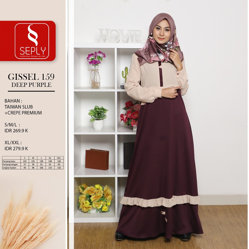 Baju Muslim Gamis Wanita Terbaru Sarimbit Seply 2020 Shopee