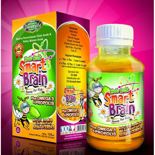 Madu Anak Pintar Smart Brain Plus Omega 3 Darusyifa