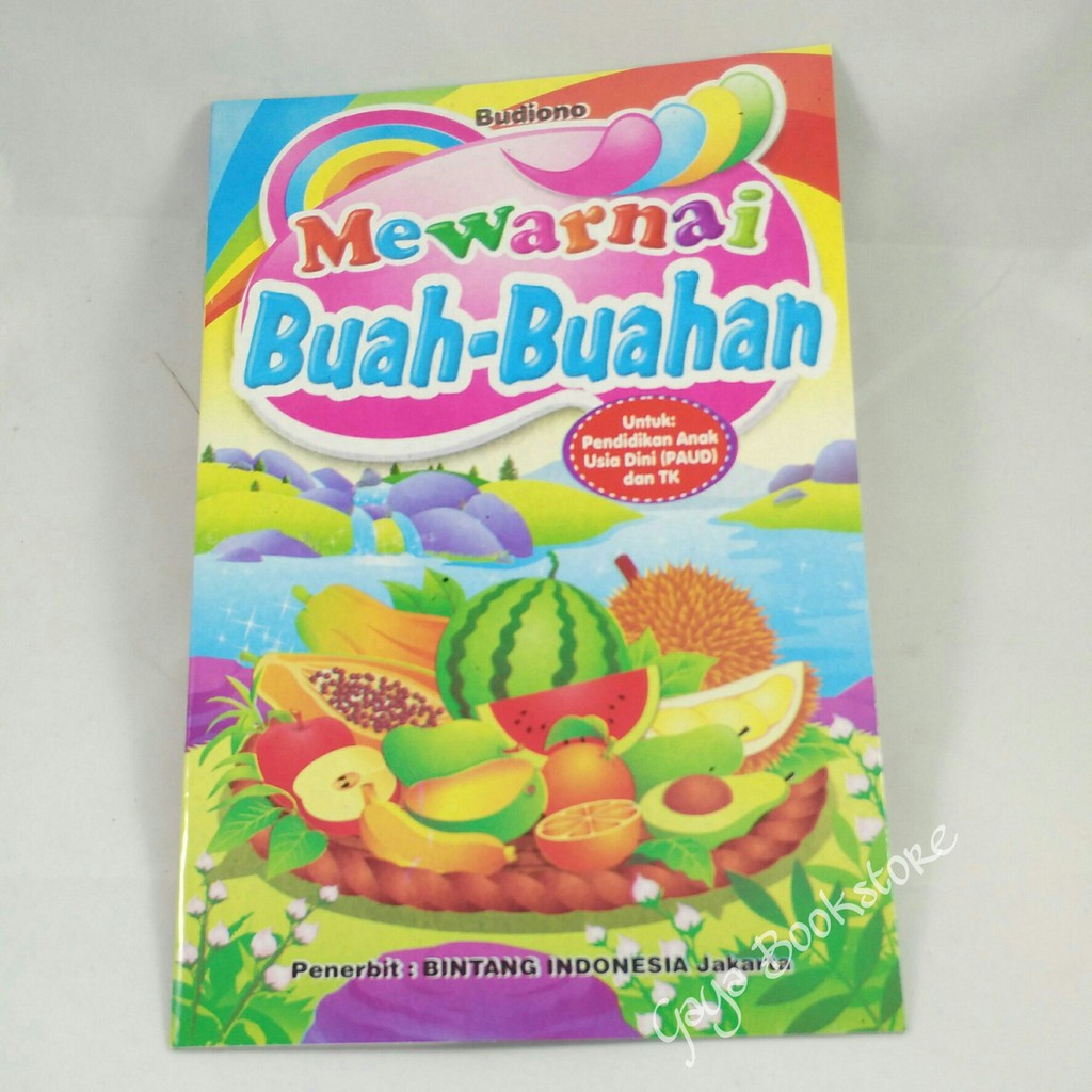 Buku Mewarnai Buah Buahan Paud Tk Kecil Shopee Indonesia