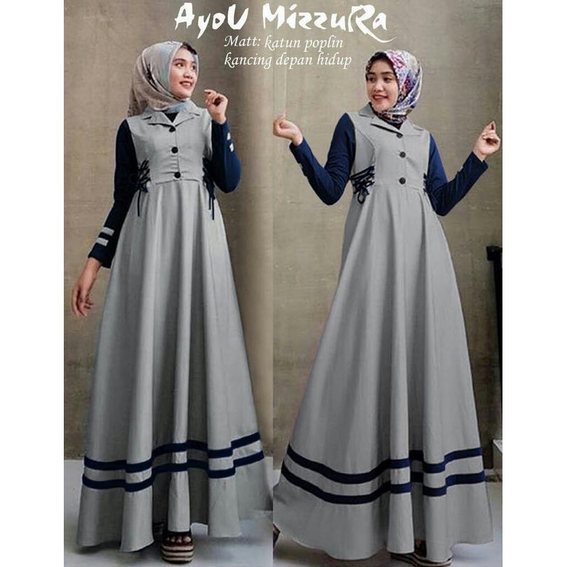 Model Baju Muslim Gamis Terbaru Dan Modern Ld Mizzura Shopee