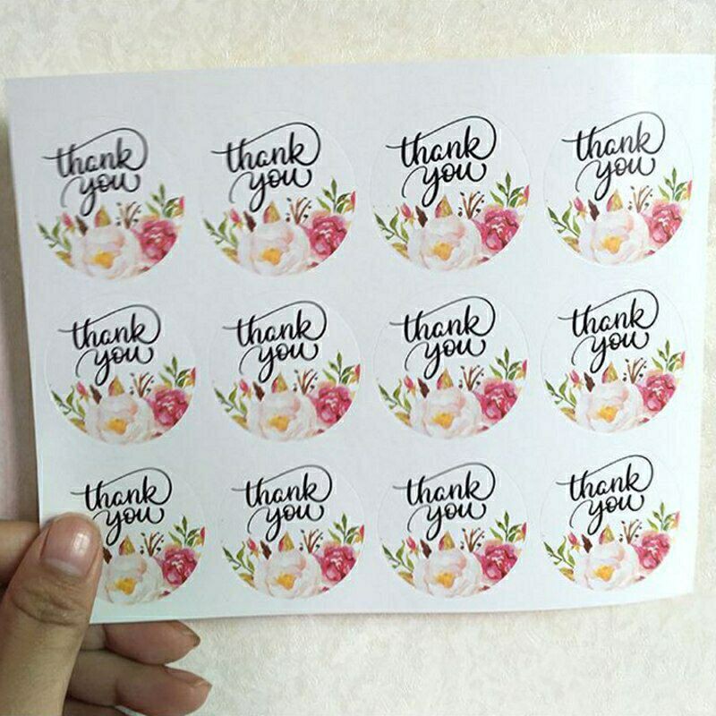 TUKU17 Label segel Stiker Thank You Sticker Ucapan Terima kasih terimakasih  thankyou sovenir hampers | Shopee Indonesia