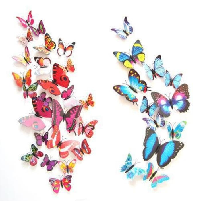 See more ideas about butterfly wall, butterfly wall stickers, 3d butterflies. 3d Butterfly Wall Sticker Stiker Hias Dinding Magnet Kupu Kupu Khm243 Pink Shopee Indonesia