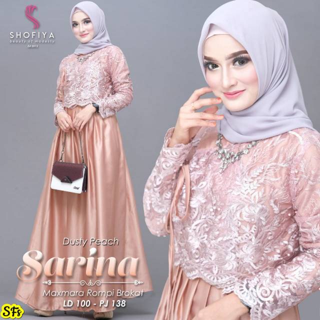 Gamis Buat Pesta I Gamis Dengan Rompi Brokat I Gamis Polos