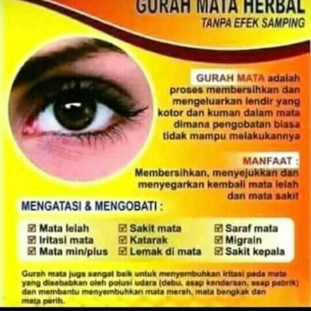 Obat Mata Gm Gurah Mata Untuk Mengatasi Semua Keluhan Dan Penyakit