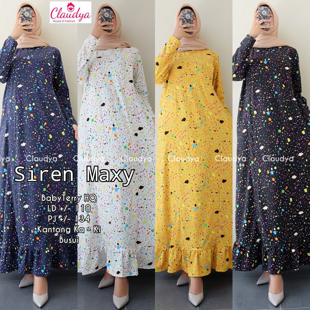 Strappy pleated print maxi dress with side cutouts. Jual Dress Siren Maxi Indonesia Shopee Indonesia