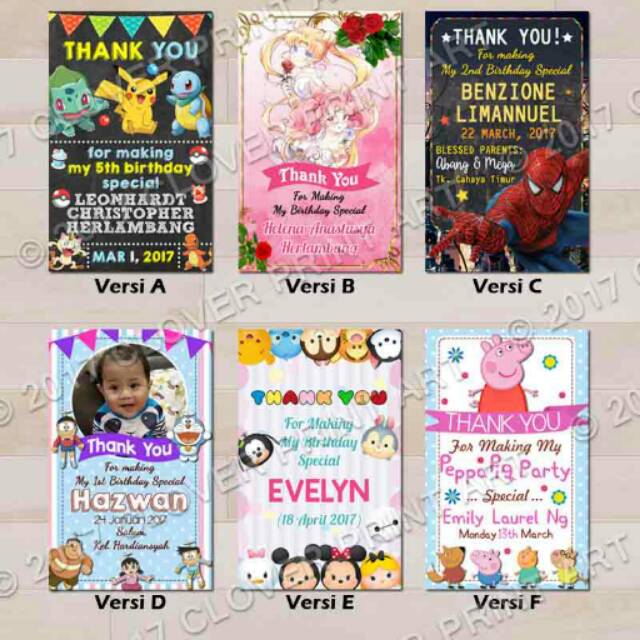 10 ucapan ulang tahun untuk anak yang menyentuh dan penuh haru · 1. Thanks Card Kartu Ucapan Ulang Tahun Anak Shopee Indonesia