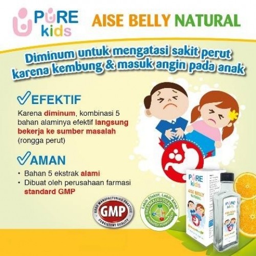 Pure Kids Aise Belly Natural 60ml Obat Kembung Dan Masuk Angin