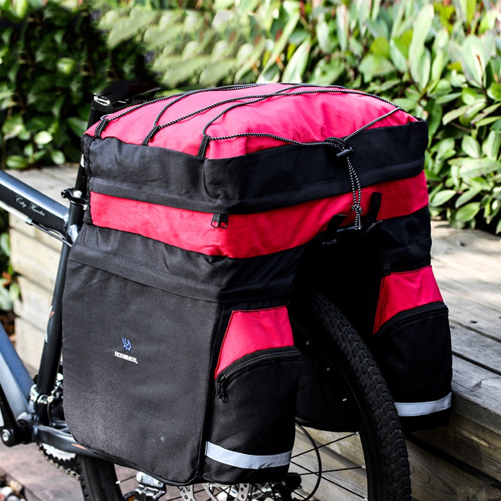 Roswheel Cycling Bicycle Bike Rack Bag Blue Seat Cargo Rear Pack Trunk Pannier Bags Panniers