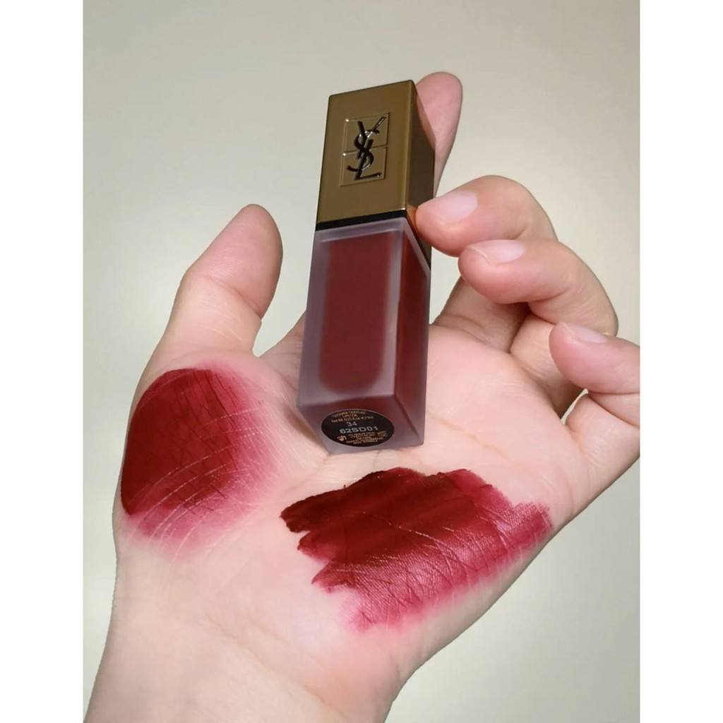 พร อมส ง Ysl ใหม 34 Crimson Rivals Tatouage Couture Matte Stain Shopee Thailand