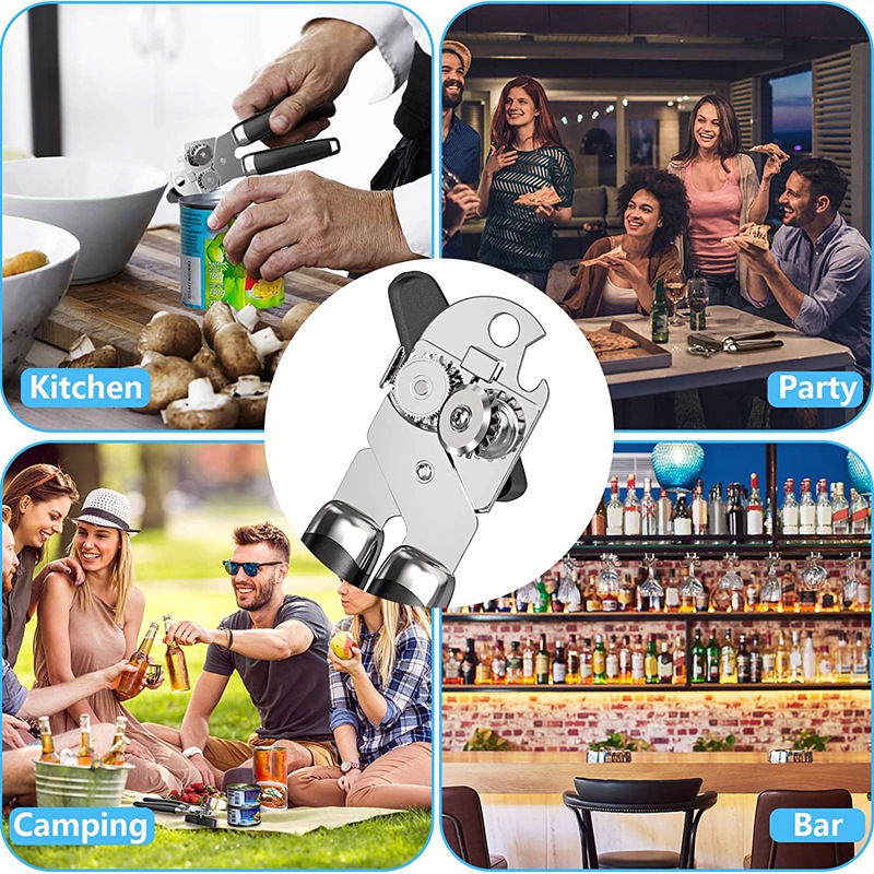 Can opener kitchen durable stainless steel heavy-duty can opener manual