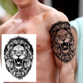 Forest Wolf Temporary Tattoo For Men Women Adult Kids Compass Fake Lion Tattoos Sticker Owl Black Fox Flower Tatoos Waterproof | Shopee Brasil 320_x_320_jpg
