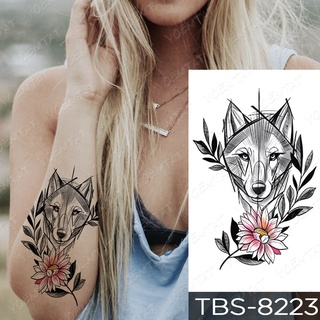 Waterproof Temporary Tattoo Sticker Fox Wolf Tiger Lion Flash Tattoos Moon Planet Body Art Arm | Shopee Brasil 320_x_320_jpg