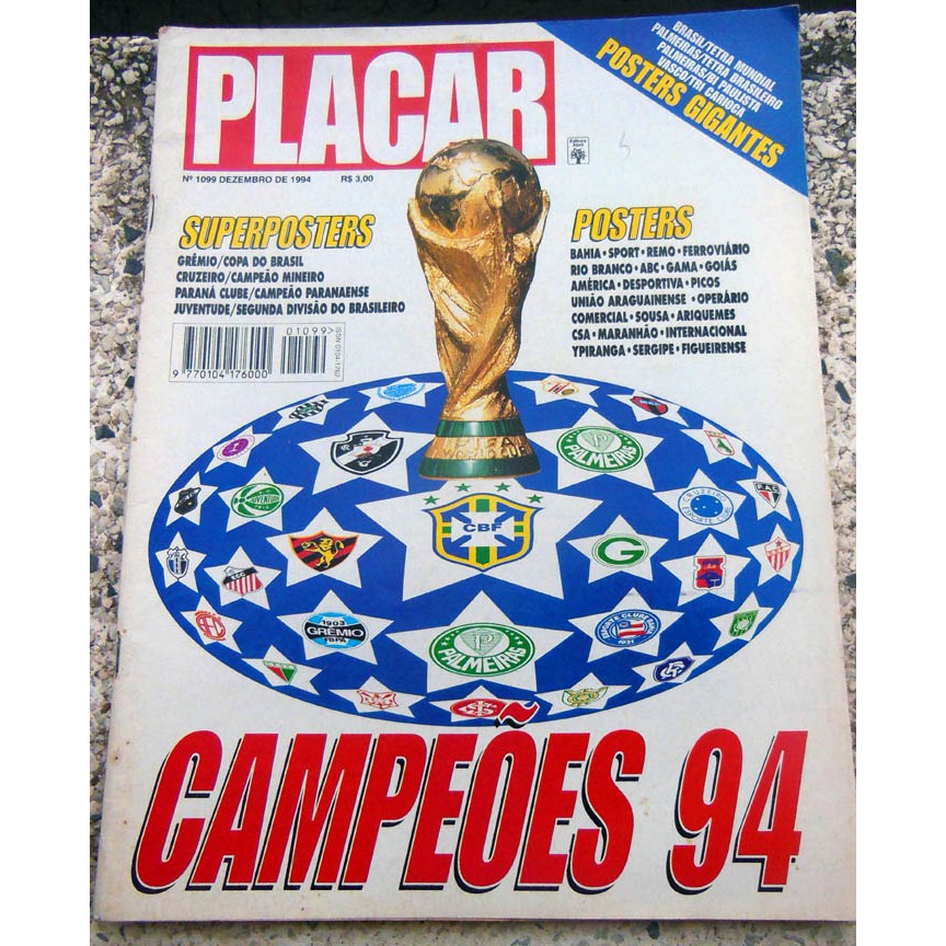 O operário venceu o vasco por 2 a 0, na noite deste sábado, no estádio germano krüger, pela 20ª rodada da série b do campeonato brasileiro, e . Revista Placar NÂº 1099 Dezembro 1994 Sem Superposters E Gigantes Shopee Brasil