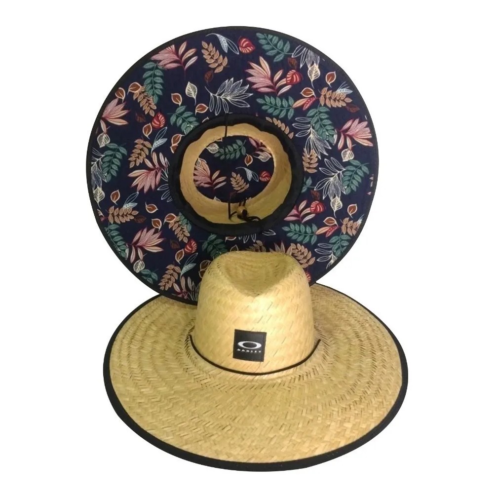 Chapéu de Palha estampado moda praia Shopee Brasil
