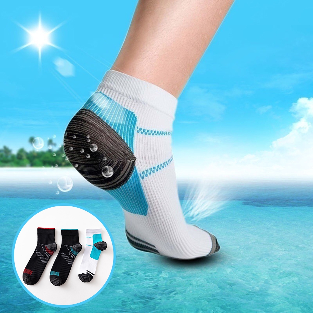 Meia Curta de Compressão para Fascite Plantar / Meia Curta