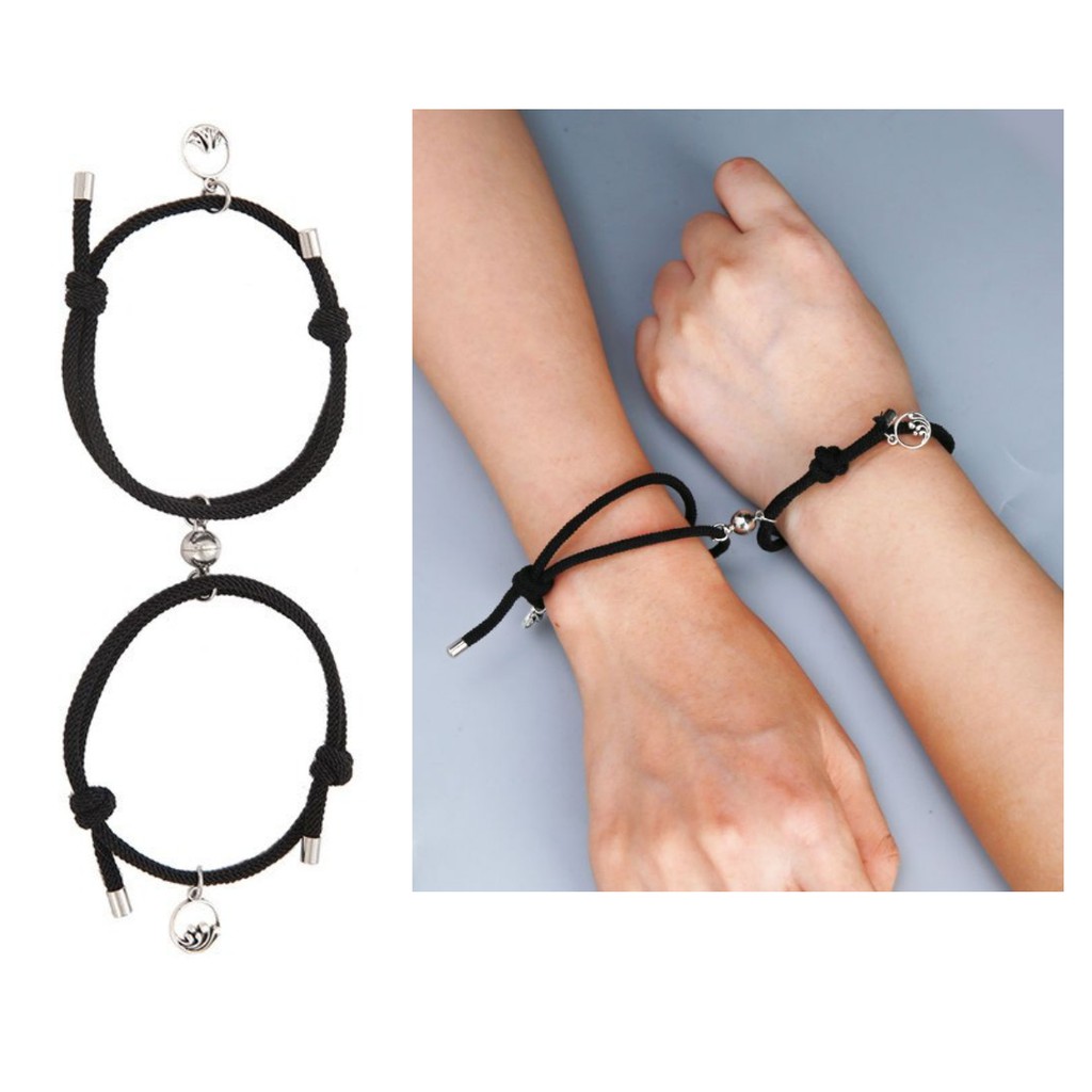 Pulseira Para Casal de Namorados Magnética Par Conexão