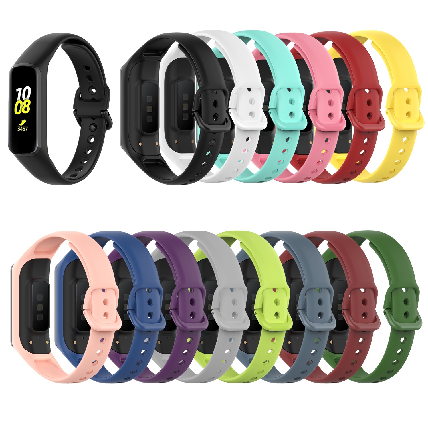 Pulseira De Silicone Para Relógio Samsung Galaxy Fit 2 Sm