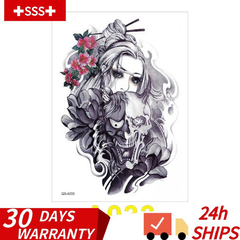 Blusa manga longa que parece tatuagem Grande Manga Do Braco Tatuagem A Prova D Agua Tatuagem Temporaria Etiqueta Cranio Anjo Rosa Lotus Homens Flor Cheia Tatoo Body Art Menina Tatuagem De Alondra 29 05 Pt Dhgate Com