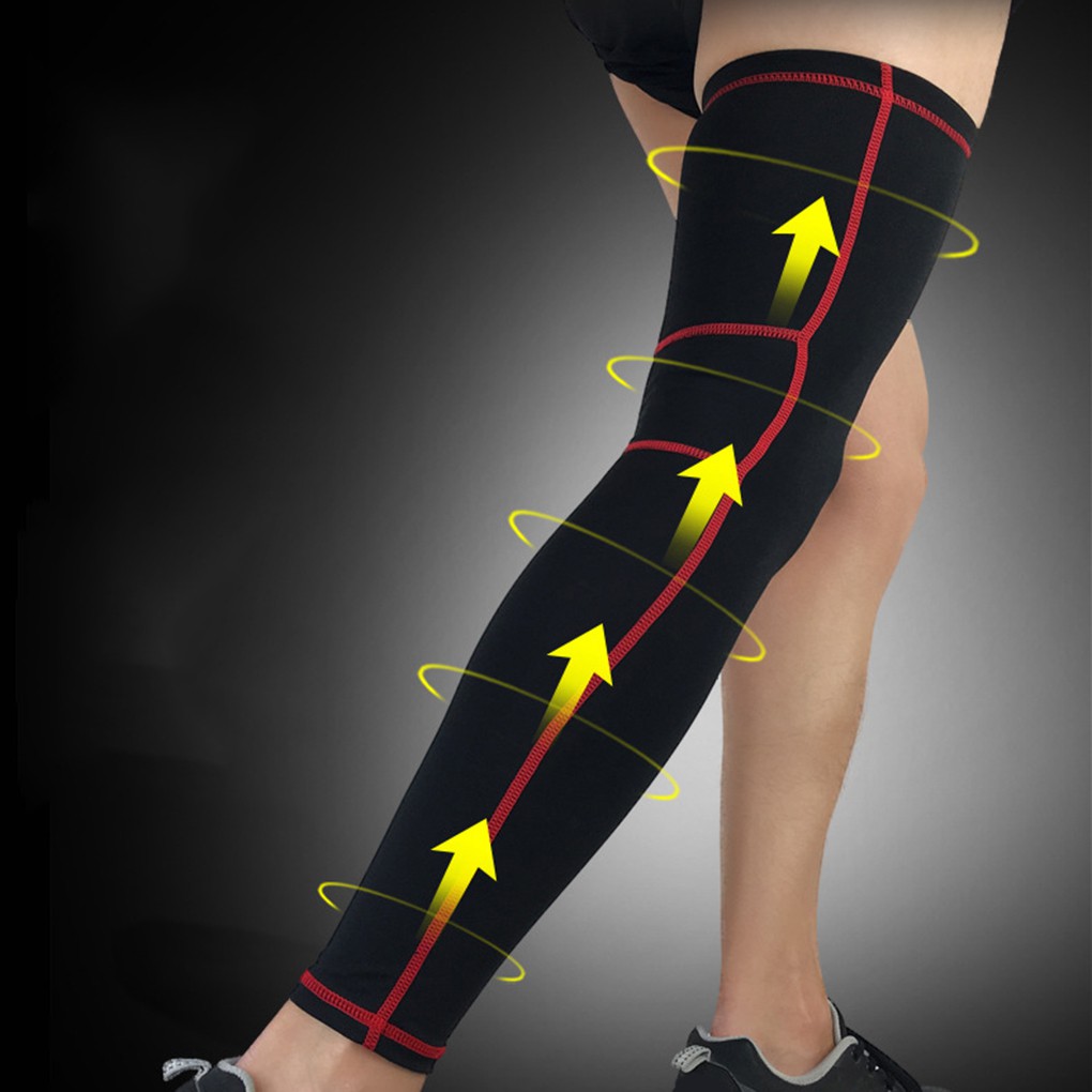 Meia de Compressão Elástica para Proteção da Perna/Joelho