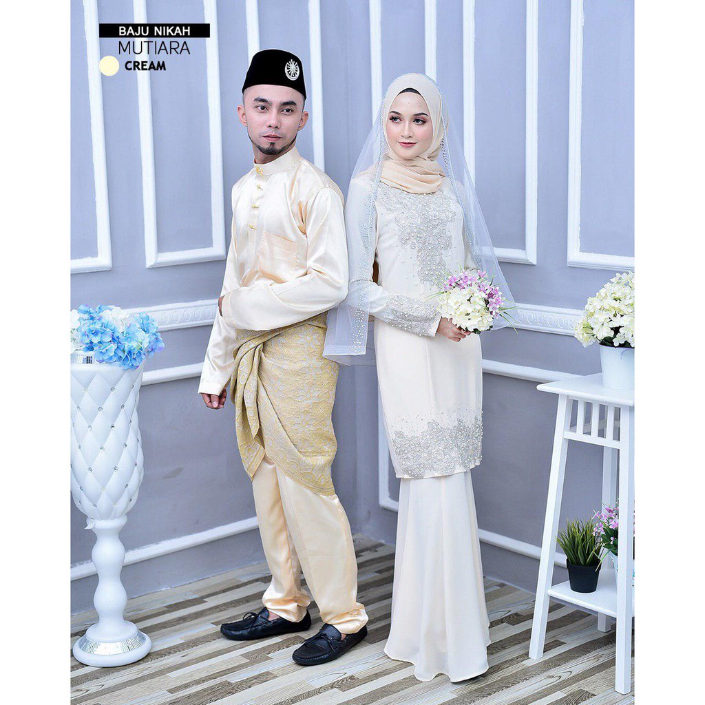Baju Nikah Cream Putih : 11 Baju Pengantin Dan Akad Nikah Muslim Kristen Dan Adat Blog Belanja Pay Later Atome