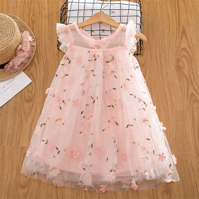 3 8 Years Baby Girl Clothes Children Party Princess Dress Flower Ball Gown Kids Dresses For Girls Clothing Shopee Malaysia