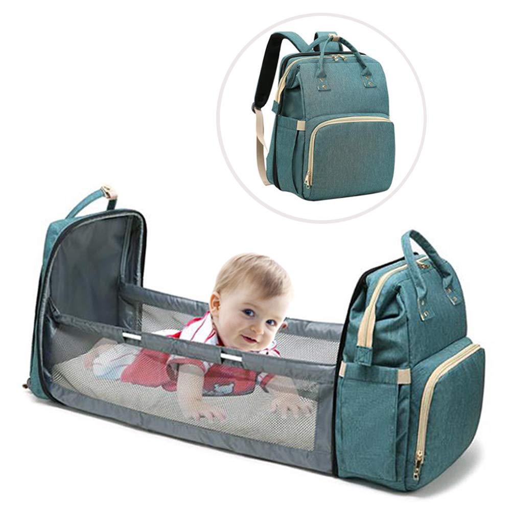 2 In 1 Baby Portable Bed Bag Crib Multifunctional Mummy Stroller Bag And Waterproof Foldable Maternity Diaper Backpack Shopee Malaysia