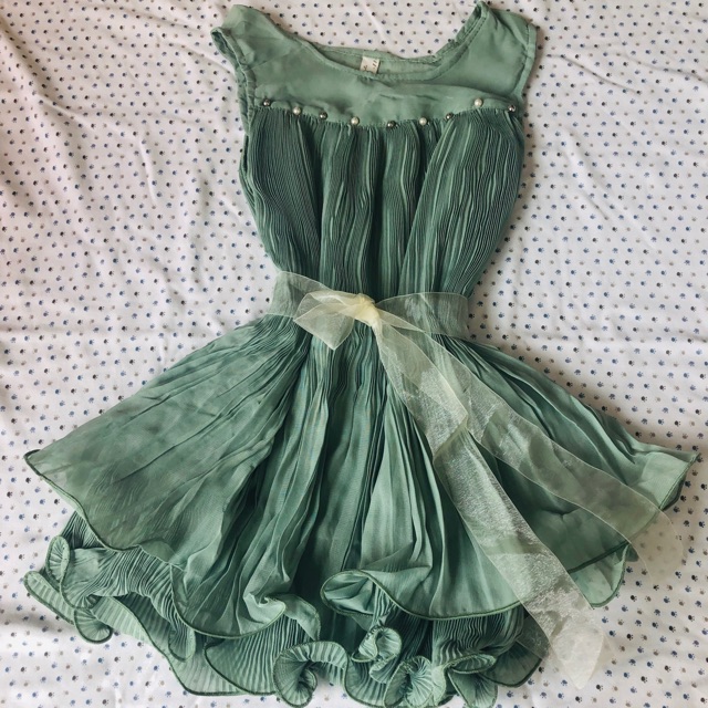Girls Baby Pleated Taipusam Chinese New Year Gown Dinner Dress Dance Wear Shopee Malaysia