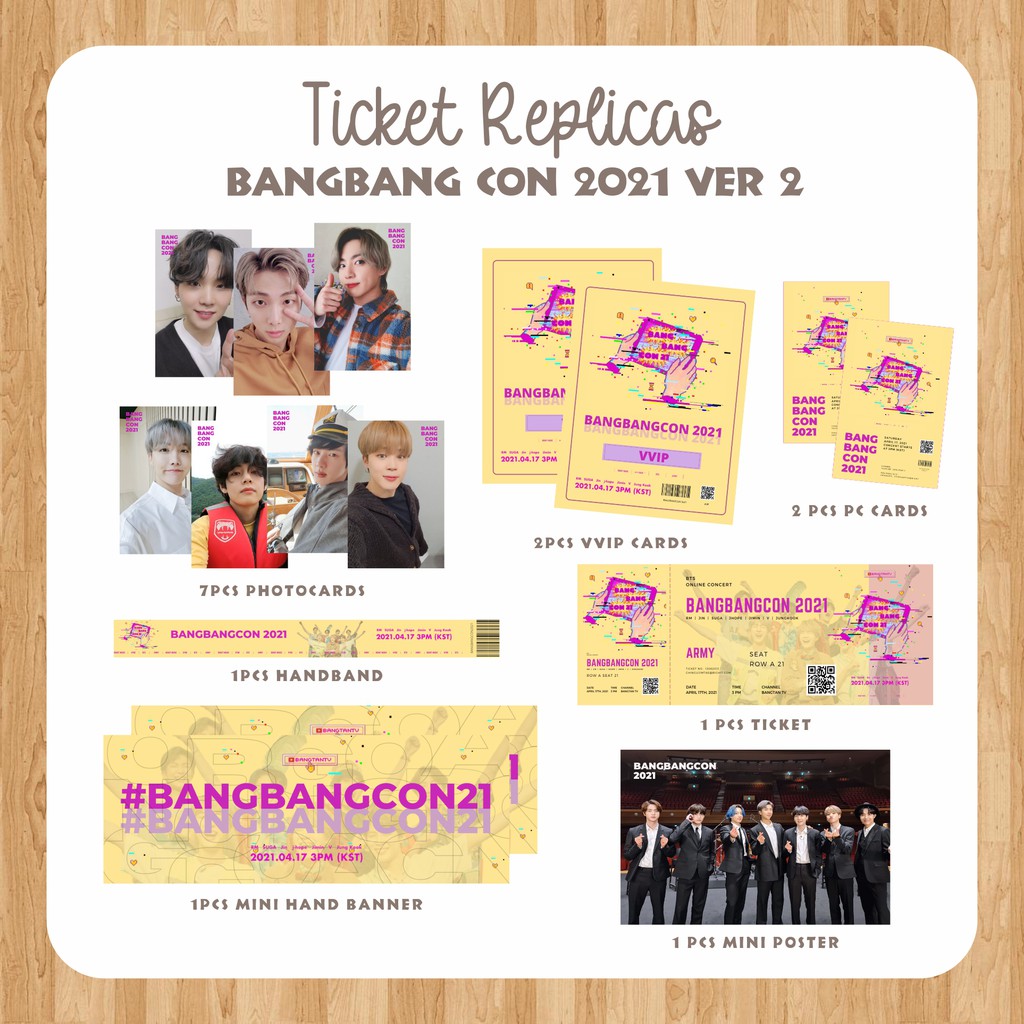 ptd bts muster bang bang concert concert ticket replika 2021 muster birthday gift shopee malaysia