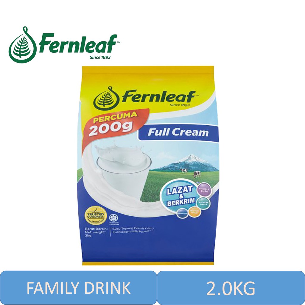 Make sure beli yang full cream sahaja tau. Fernleaf Full Cream 2kg Exp Feb2021 Shopee Malaysia