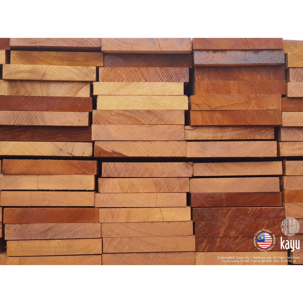 Kayu balau solid wood 1" x 8" (3ft)