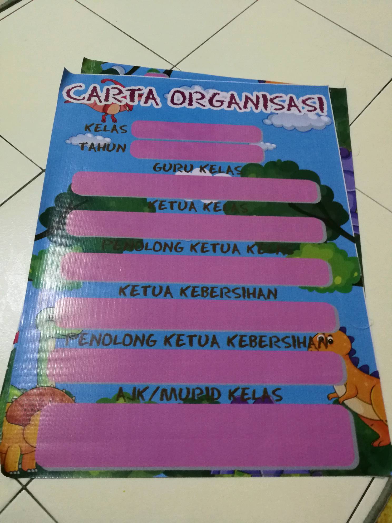 Carta organisasi kelas kreatif diy home desaign. Set Banner Murah Hiasan Kelas Jadual Tugasan Jadual Waktu Carta Organisasi 24x18inchi Shopee Malaysia