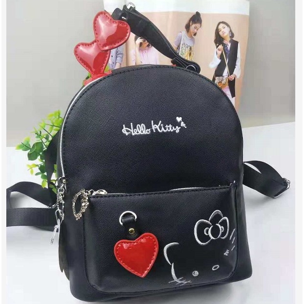 3 Colors Hello Kitty Korean Travel Bag Women Backpack Student Schoolbag Shopee Malaysia