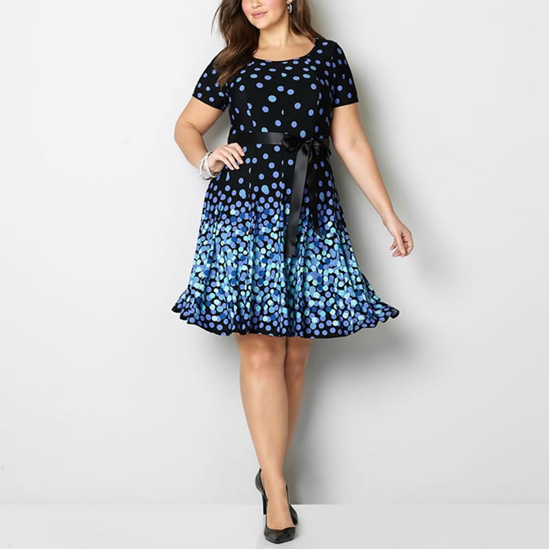 Women Dress Big Sizes O Neck Plus Size Casual Summer Vestid Large Size Clothing Shopee Malaysia