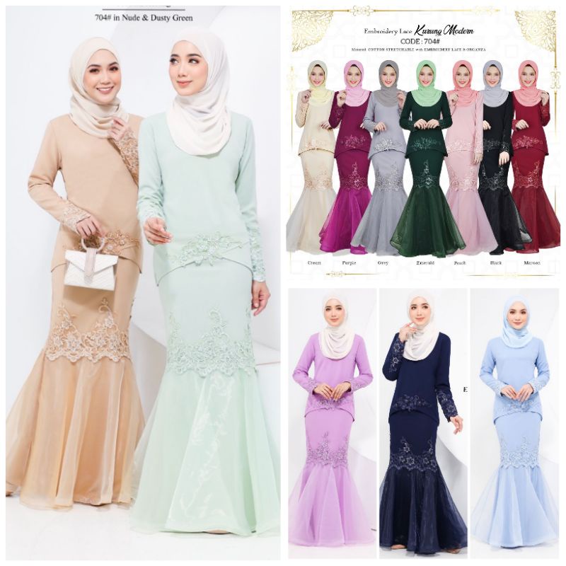 Baju kurung plain new arrival hot selling modern design. Baju Kurung Moden Lace Prices And Promotions Aug 2022 Shopee Malaysia