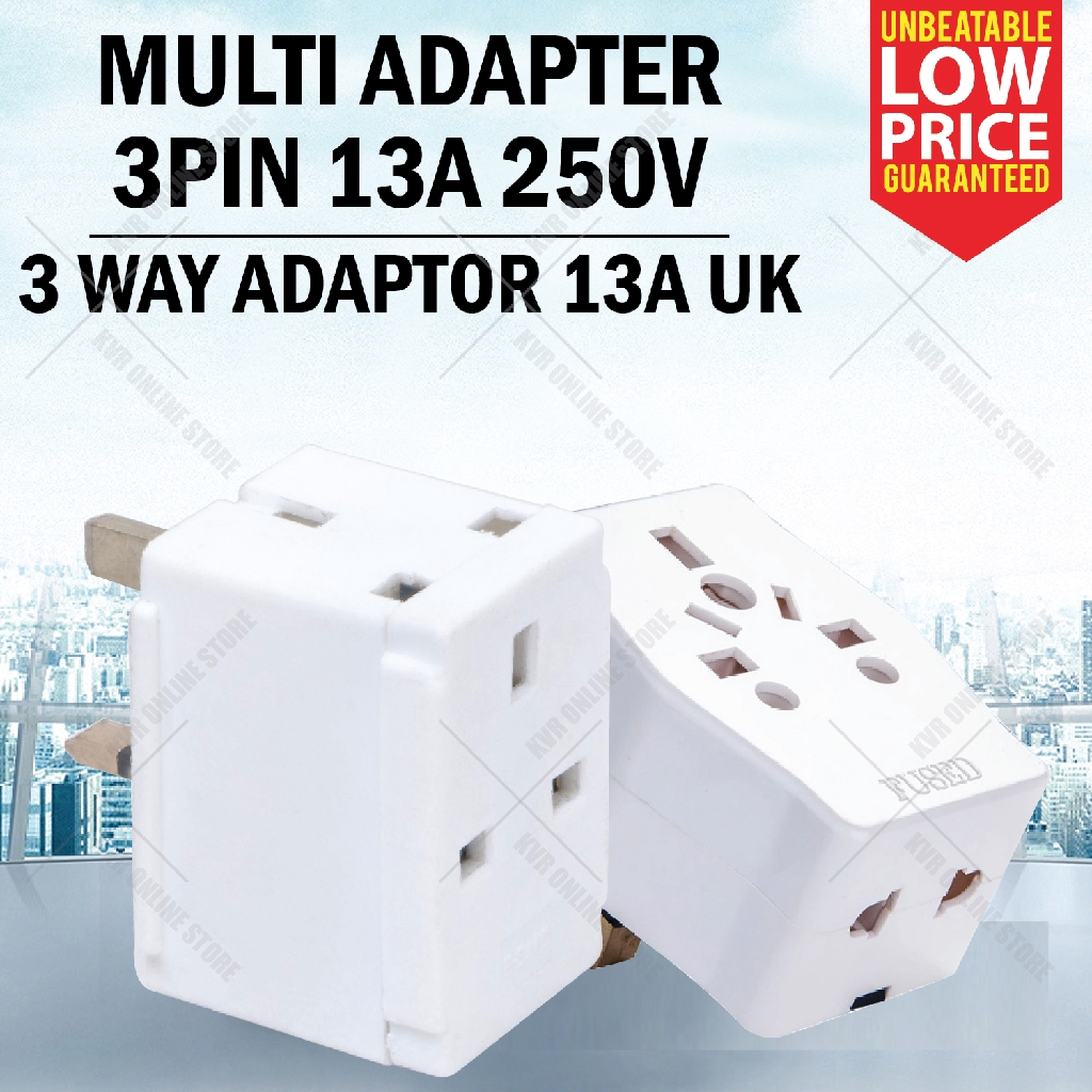 Kabel soket konektor socket male female led strip dc jst sm 2 3 4 pin. Original Sum Multi Adapter 3 Way Adaptor 13a Socket Plug 3 Pin Travel Soket 3 Pin Shopee Malaysia