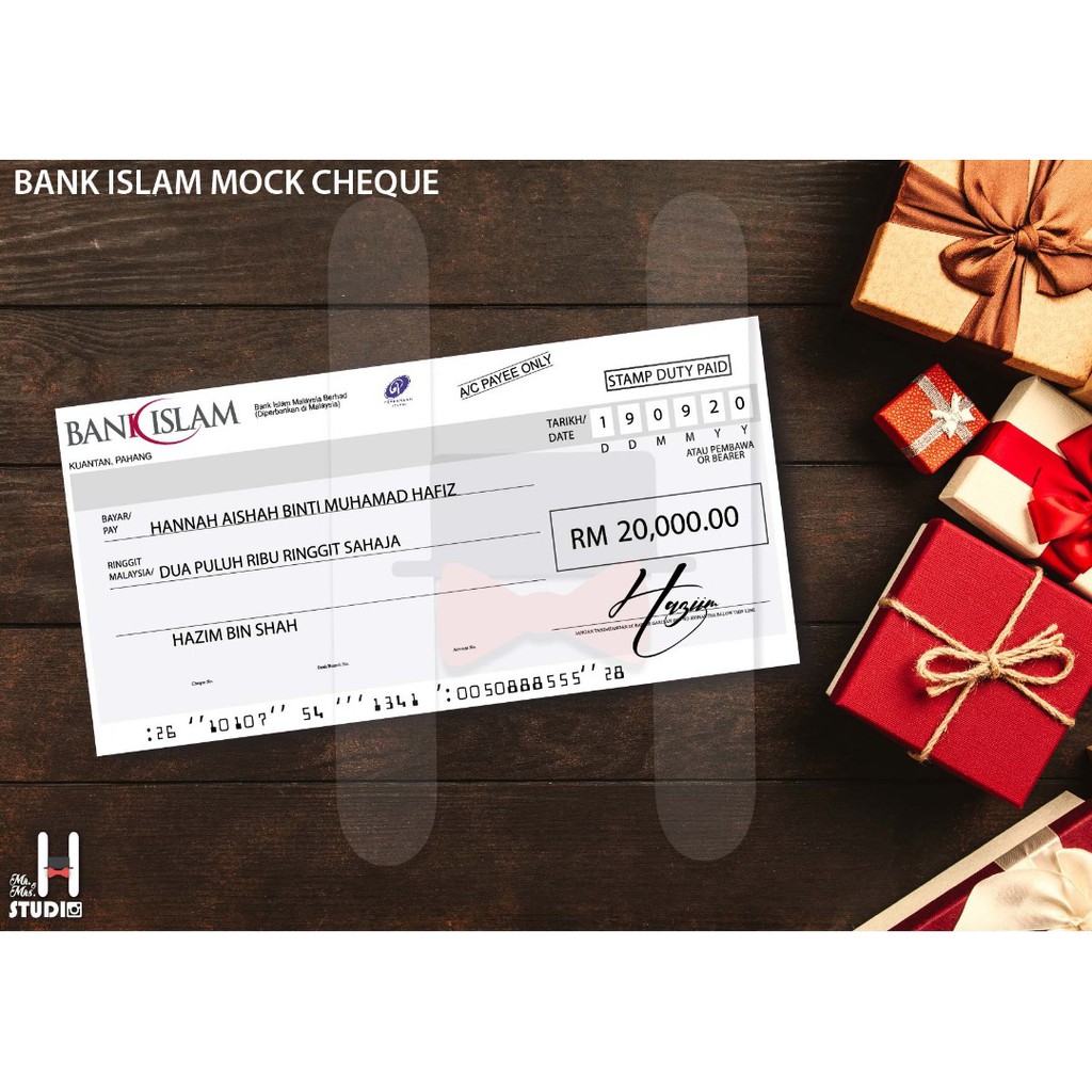 Contoh soal tanya jawab bank dan lembaga keuangan lainnya november 27, 2017. Bank Islam Mock Cheque Replika Cek Shopee Malaysia