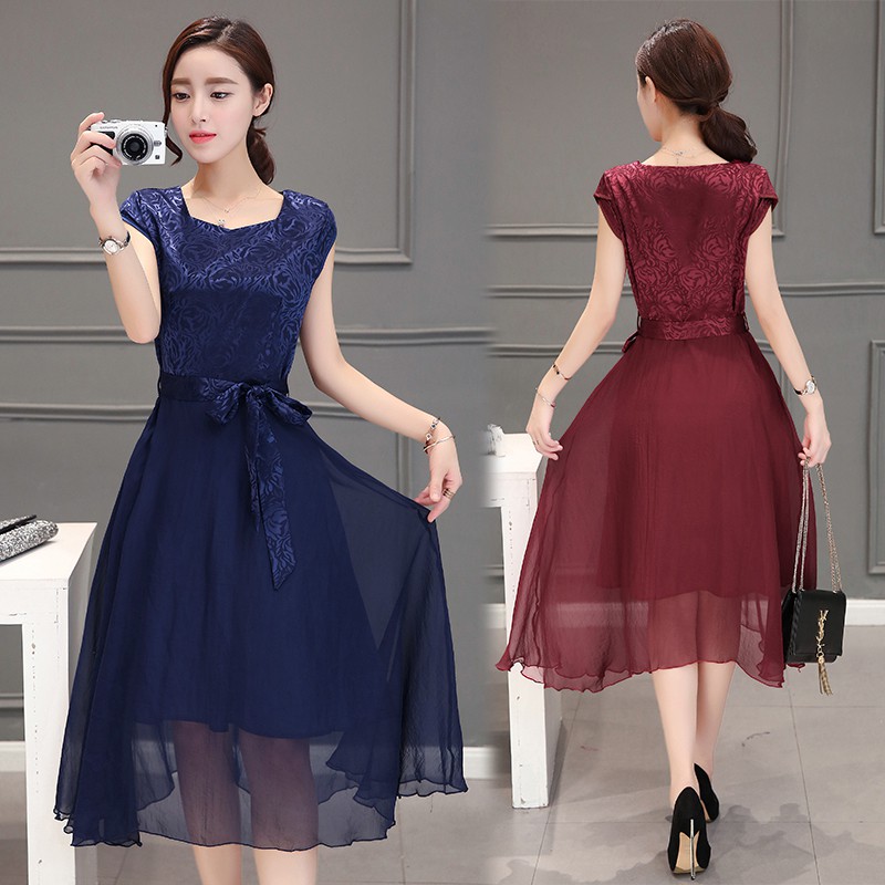 New Plus Size 4xl Fashion Rayon Long Women Dress Dinner Party Wedding Midi Dress Shopee Malaysia