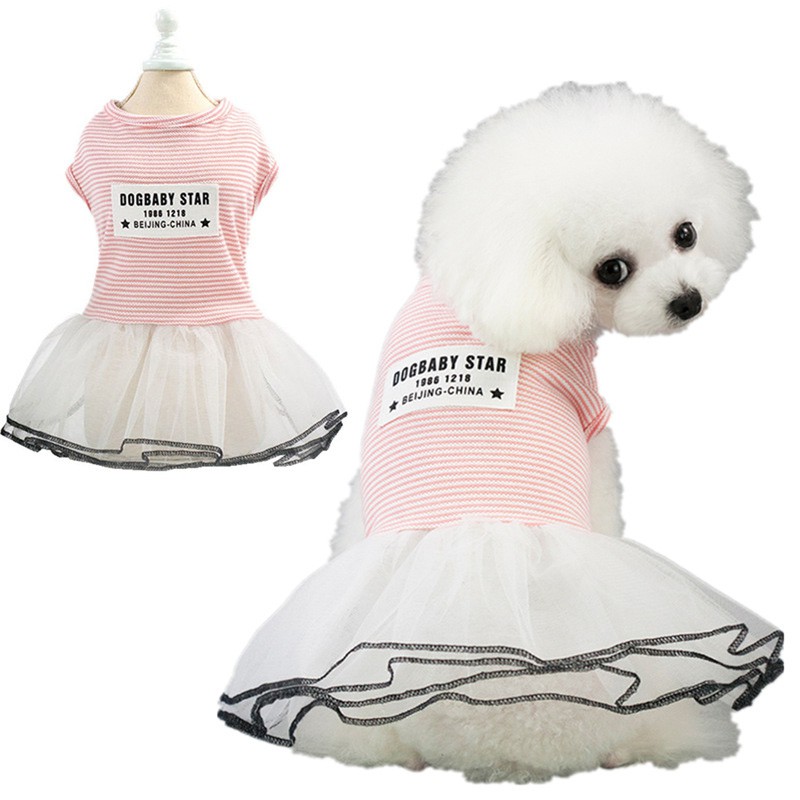 Pet Dog Striped Dress Puppy Dog Clothes Summer Sleeveless Dresses Small Dogs Clothes Girls 2019 Shopee Malaysia