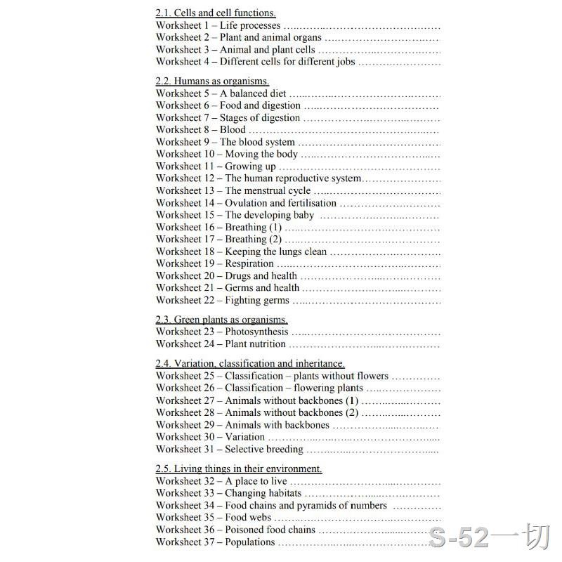 To follow the google classroom please join using code n g 4 q 9 w. Science Worksheets For Grade 7 9 With Answers Shopee Malaysia