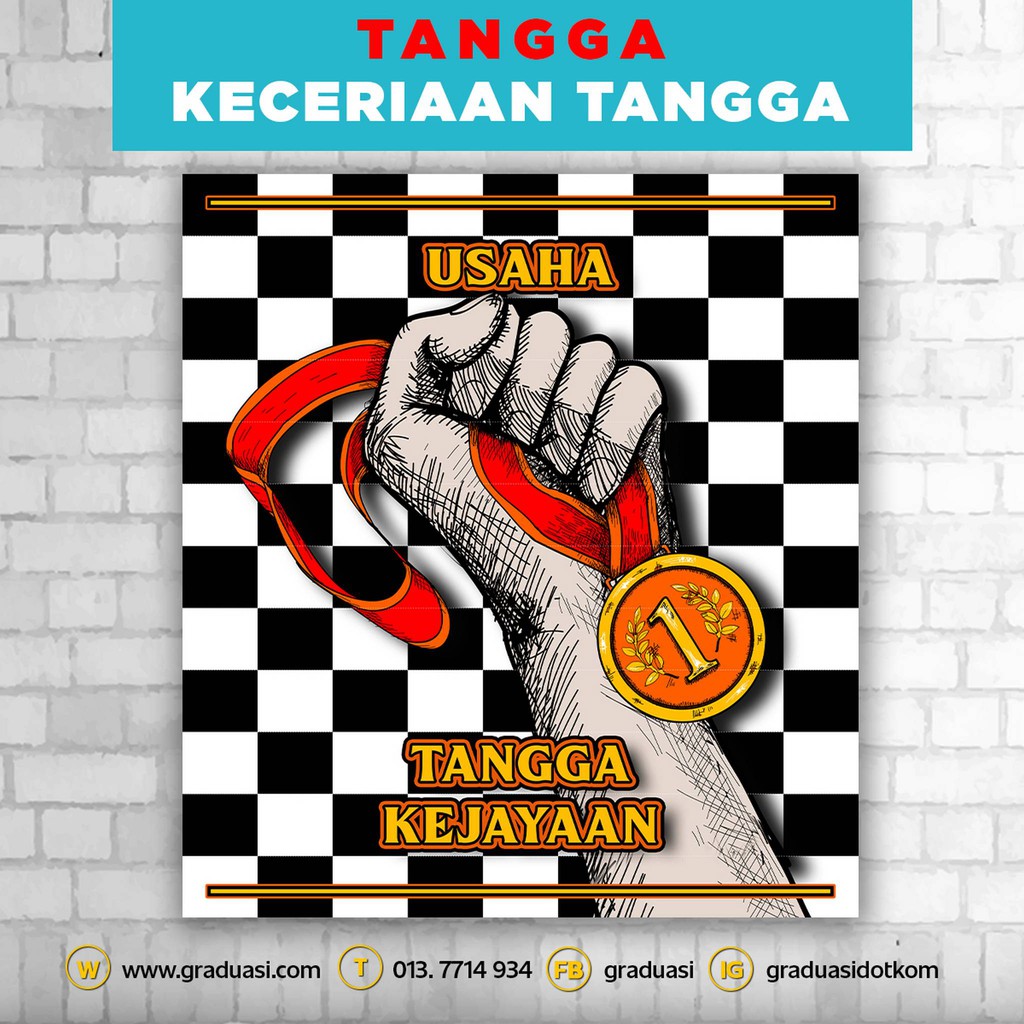 Banner Tangga Sekolah Viral Usaha Tangga Kejayaan 12 Pcs 5 5 Inci X 60 Inci Tgg Malaysia 