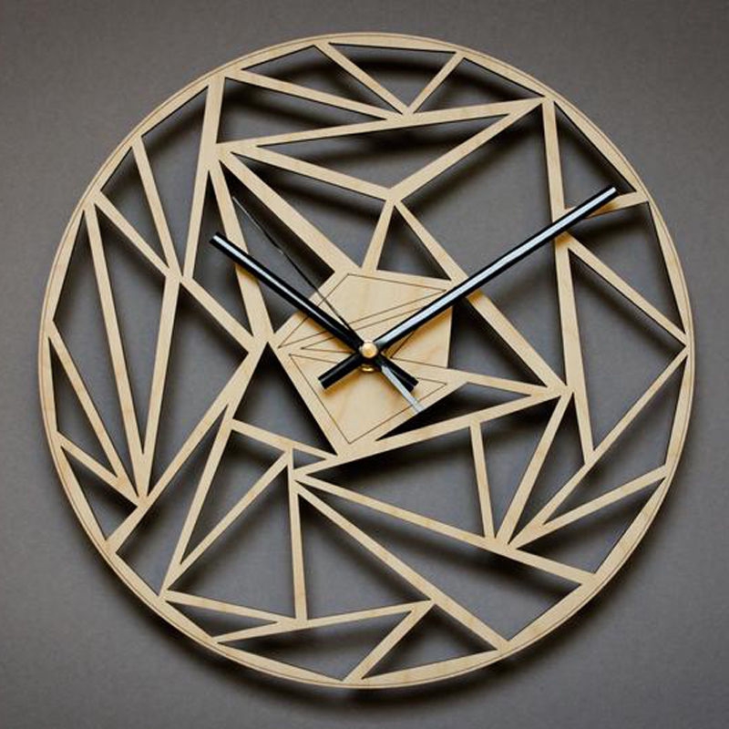 3d Hanging Clocks Wall 12inch Nordic Wooden Wall Clocks Modern Design Silent Creative Wall Watches Wood Home Decor Unique Design Shopee Malaysia