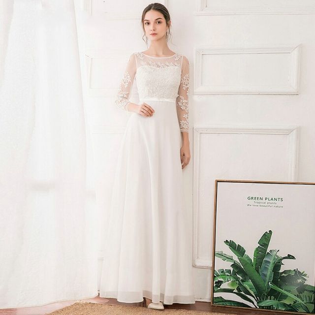 Beautiful In White New Fashion Wedding Engagement Bridesmaid Evening Dress Shopee Malaysia
