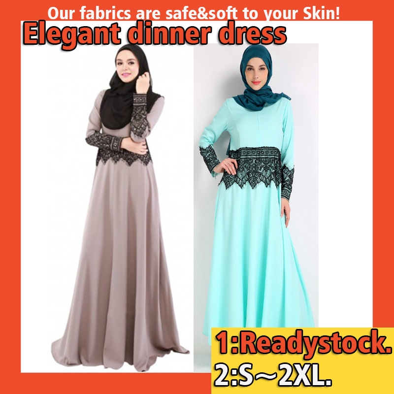 Weimei Jubah Arab Women Long Dress Baju Kurung Fashion Kaftan Women Muslimah Dress Dinner Skirt Kebaya Evening Gown Shopee Malaysia